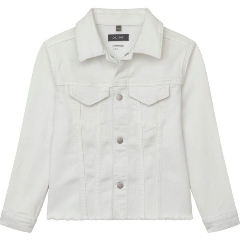 Kids White Denim Jacket